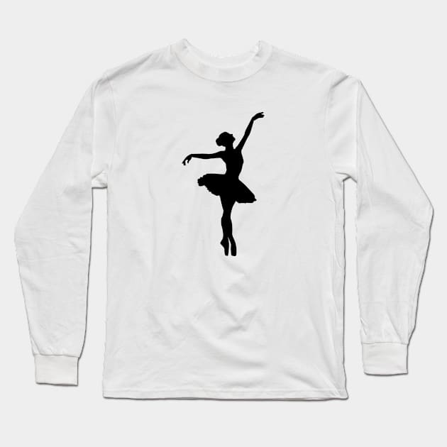 Ballet Ballerina - silhouette Long Sleeve T-Shirt by KC Happy Shop